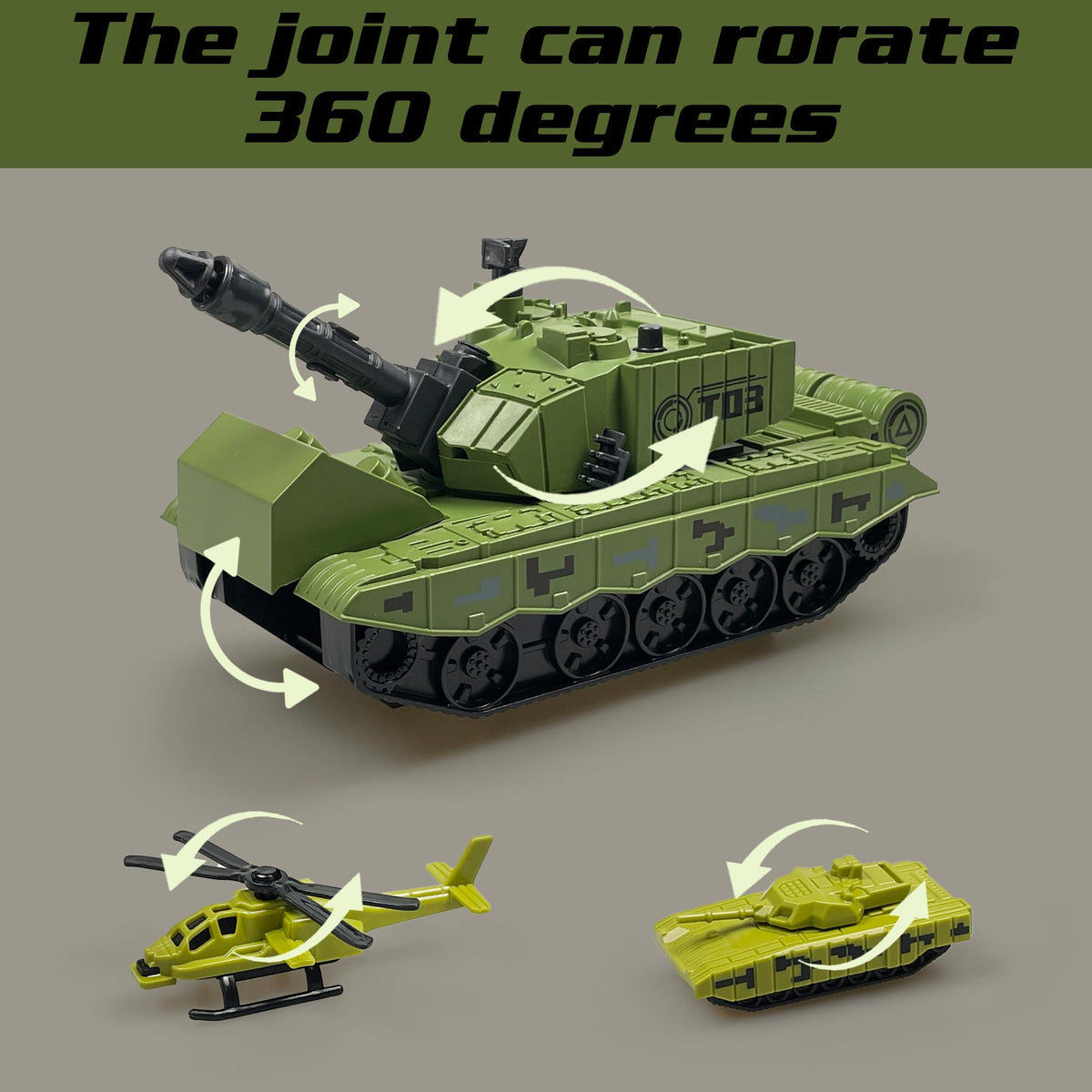 ZAKVENFUN twelve army men figures for team-based pretend play