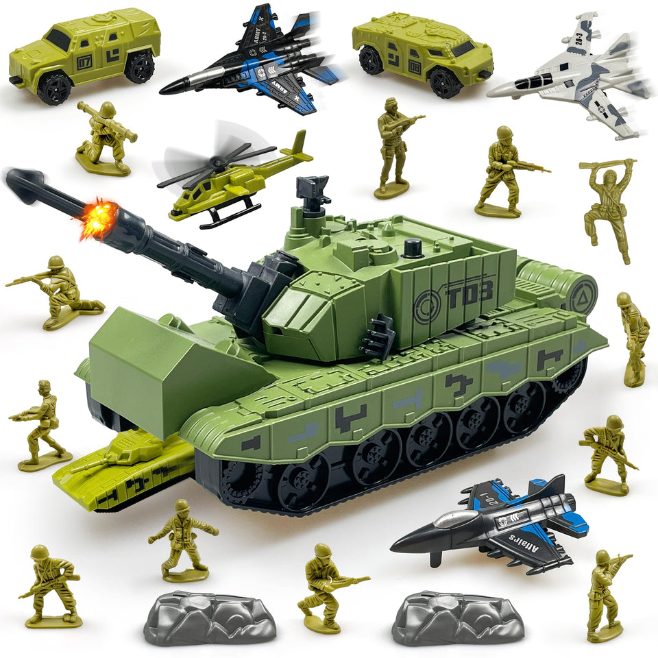 ZAKVENFUN military tank playset: big tank for imaginative battles