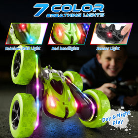 Zalneo remote control car performing 360 flips for dynamic stunt play.