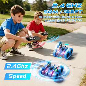 Zalneo remote control stunt car blue ABS shell for rugged play