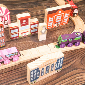 Zany Trains candy store building adds colorful stop for imaginative trips.