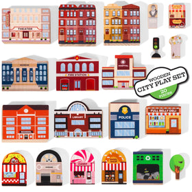 Zany Trains hospital building for imaginative play and community helper adventures.