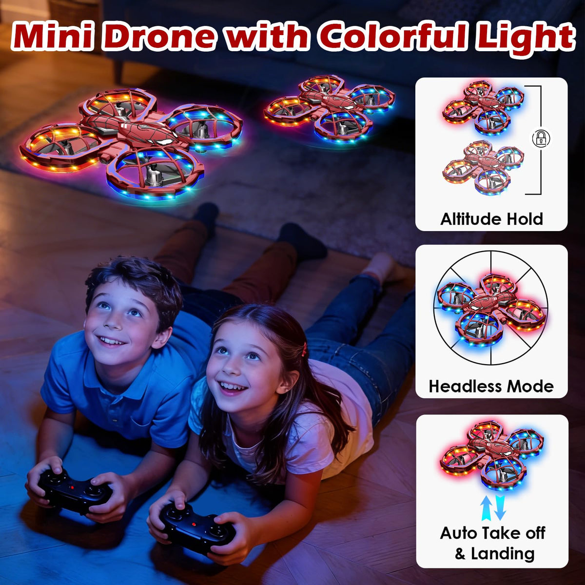 Zappyway Spider Mini Drone 360-degree flips showcase acrobatic fun for curious kids.