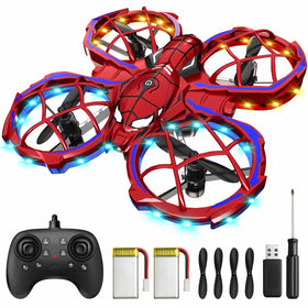 Zappyway Spider Mini Drone with LED lights for vivid night flights and indoor fun.
