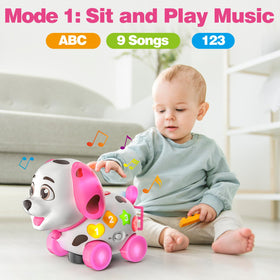Zardali bilingual puppy toy teaches ABCs and numbers