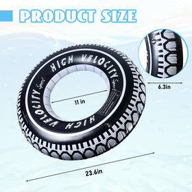 Zaruatu adult buoyant tire swim ring provides easy support for relaxed pool fun.