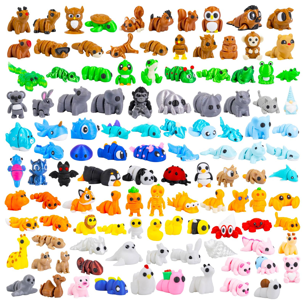 Zaviroxel 150pcs mini animals set for classroom sharing and creative play.