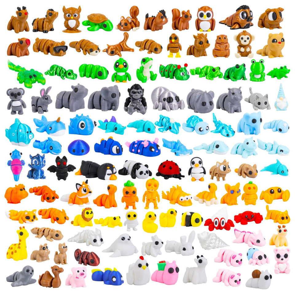Zaviroxel 150pcs mini animals set for classroom sharing and creative play.