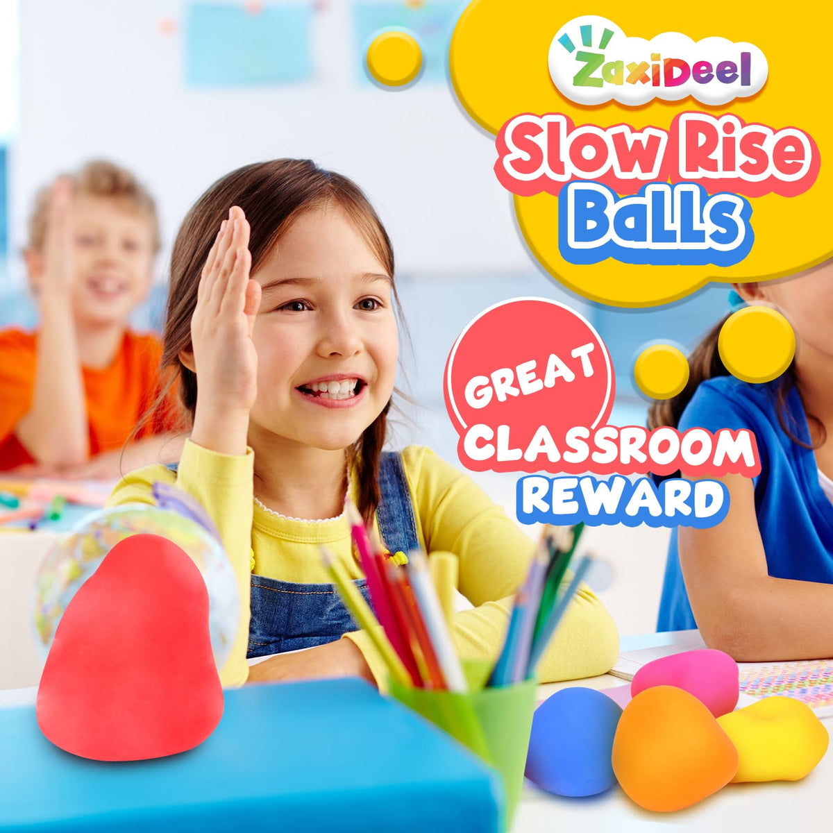 ZaxiDeel 24-pack stress balls ideal for classroom prizes and rewards