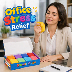 ZaxiDeel BPA-free, latex-free stress cubes easy to clean.