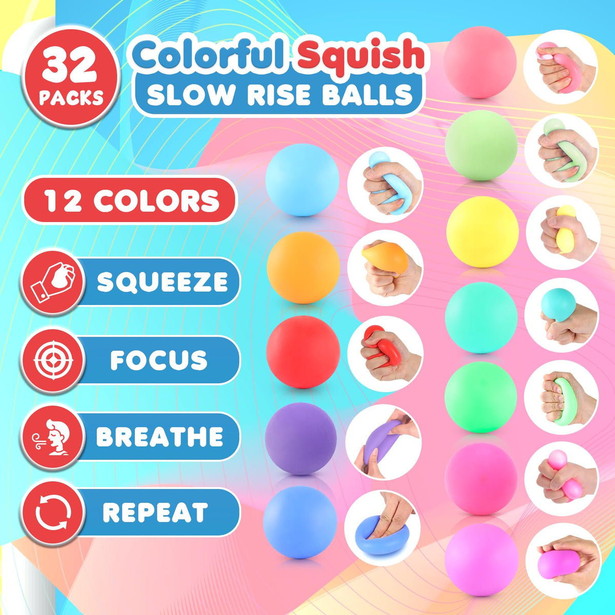 ZaxiDeel colorful stress balls set aiding color activities and focus in class