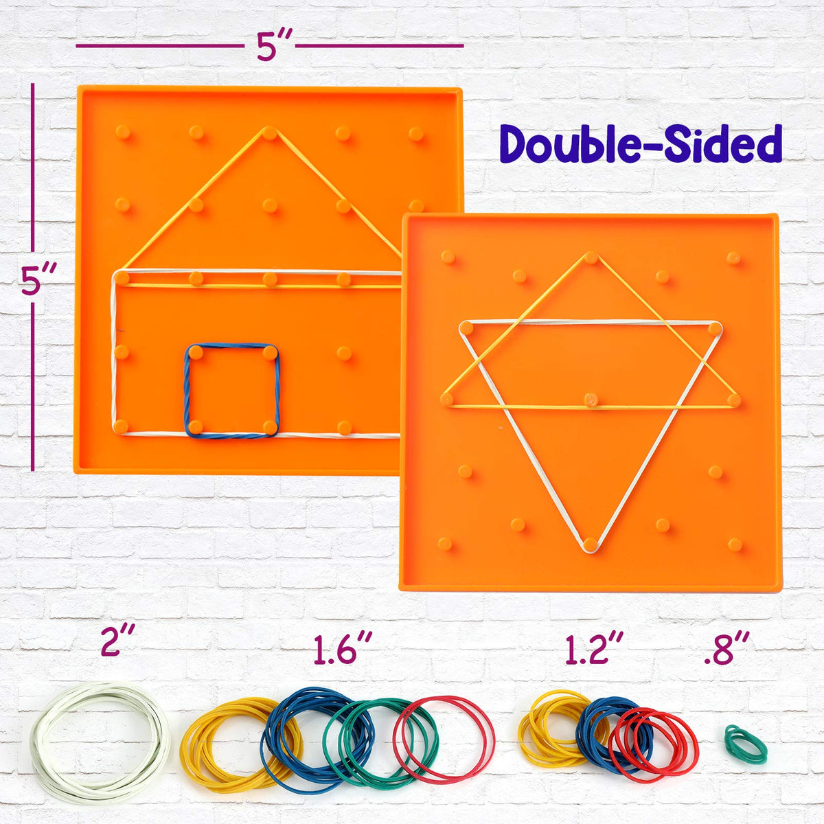 ZaxiDeel geoboard edge-circle side enhances spatial reasoning and pattern building for kids