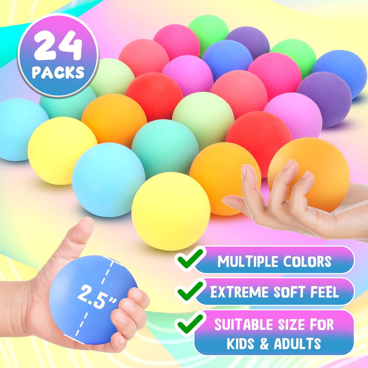 ZaxiDeel palm-size ball 2-5 inches, easy to hold and manipulate.
