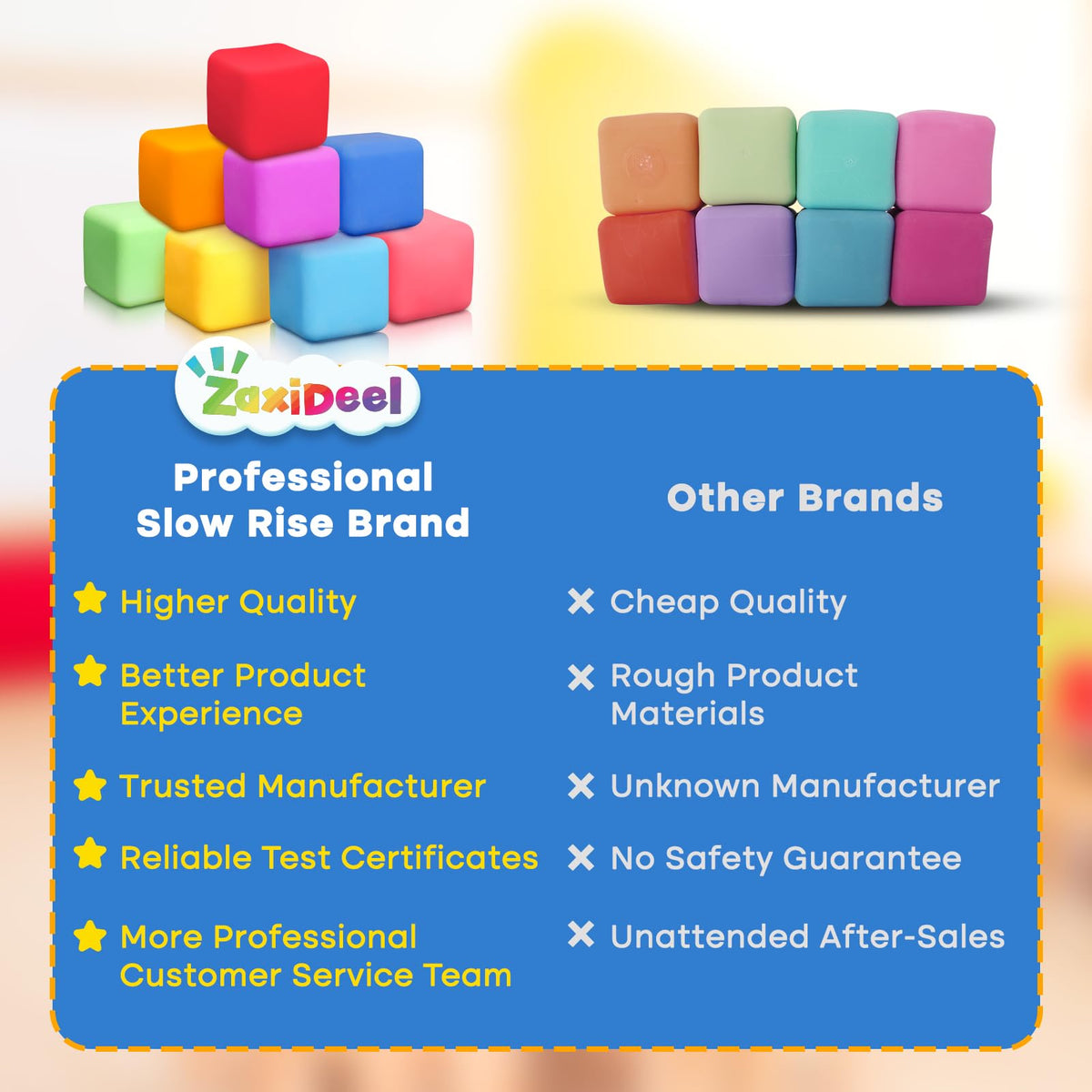ZaxiDeel portable sensory stress cubes for on-the-go use.