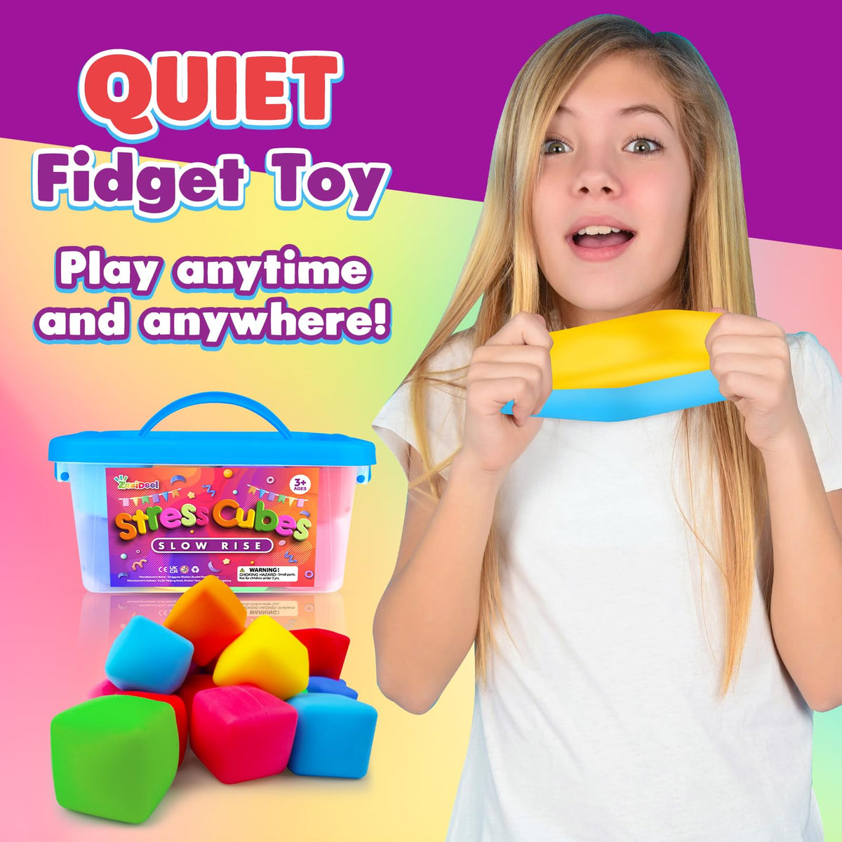 ZaxiDeel pull-stretch fidget cubes encourage hands-on stress relief.