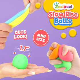 Close-up of ZaxiDeel stress ball elasticity for fidgety hands and focus