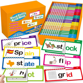 Zazopup 30 flip books cover with colorful illustrations to invite early reading practice.