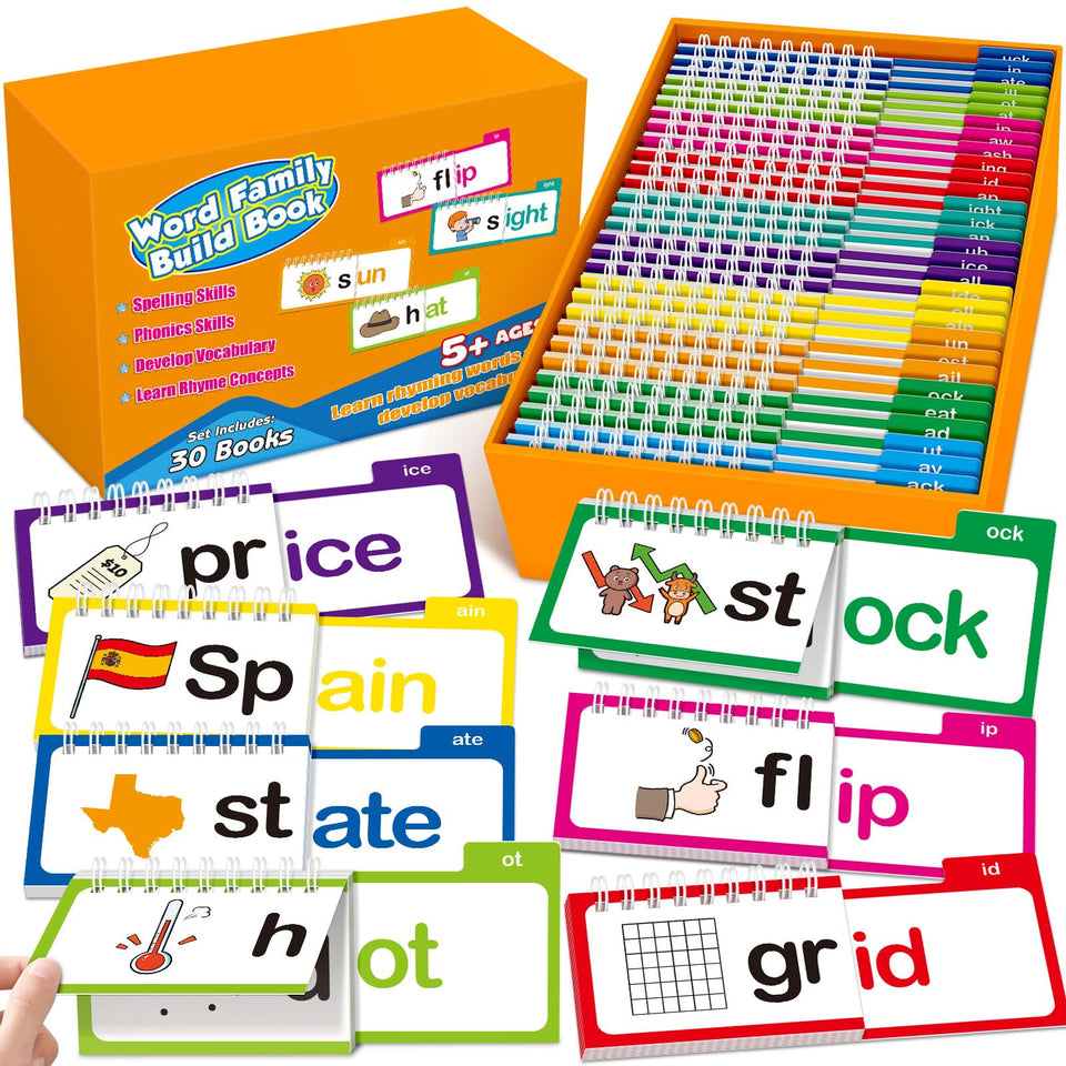 Zazopup 30 flip books cover with colorful illustrations to invite early reading practice.