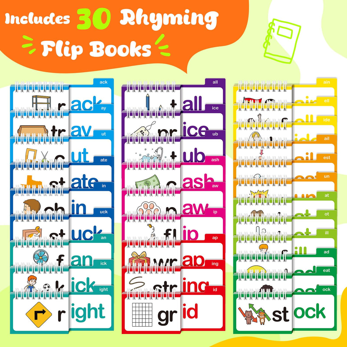 Zazopup flip books in action encouraging spelling and reading practice.