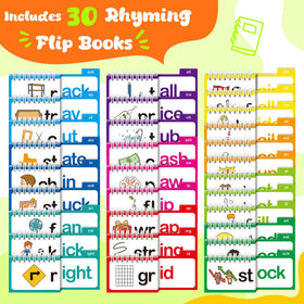 Zazopup flip books in action encouraging spelling and reading practice.