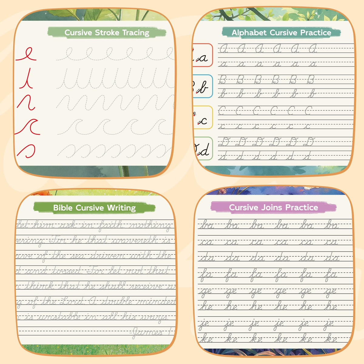 Zazopup gift-set cursive workbook ideal for kids and teens.
