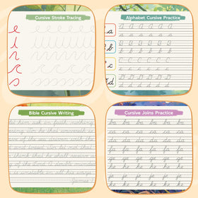 Zazopup gift-set cursive workbook ideal for kids and teens.