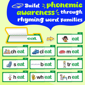 Zazopup phonics flash cards visuals help kids connect sounds to letters.