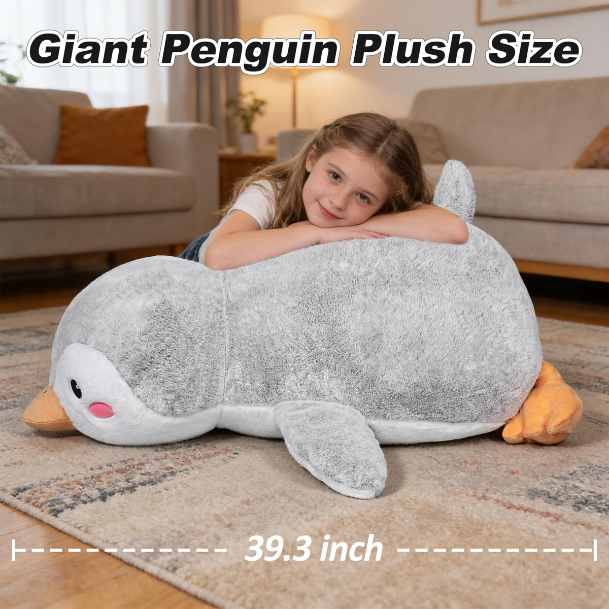 ZBLX Giant Penguin Plush features soft fur that stays fluffy after years.