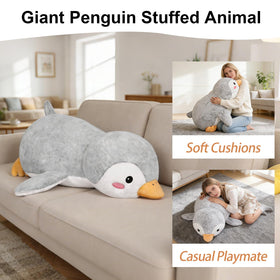 ZBLX penguin plush with yellow nose and embroidered eyes adds cute decor.