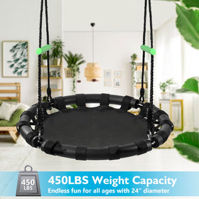 ZBZBML tree swing 24-inch diameter delivers family-friendly backyard fun.