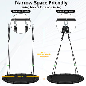 ZBZBML tree swing 450-lb capacity supports family gatherings
