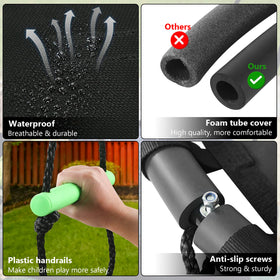 ZBZBML tree swing easy-installation demonstrates quick backyard setup