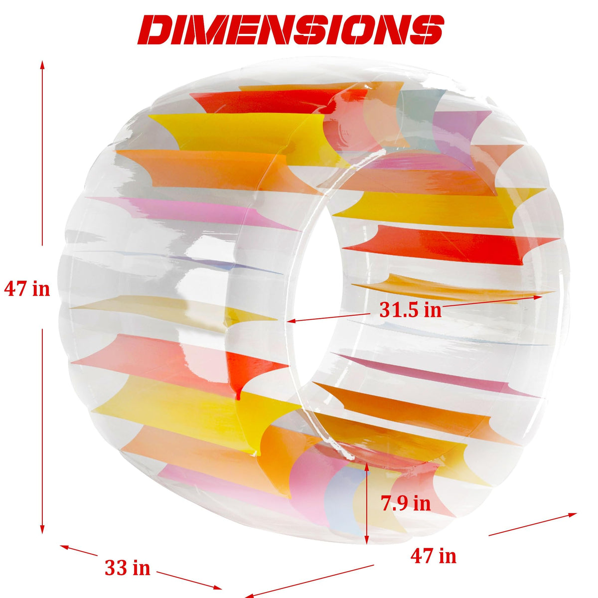 Zcaukya giant water wheel interior stripes create mesmerizing light effects during play