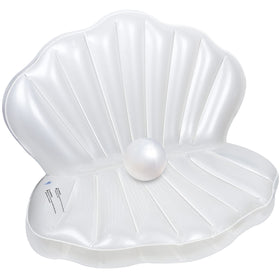 Zcaukya inflatable seashell pool float in giant clam shape for sunny pool days