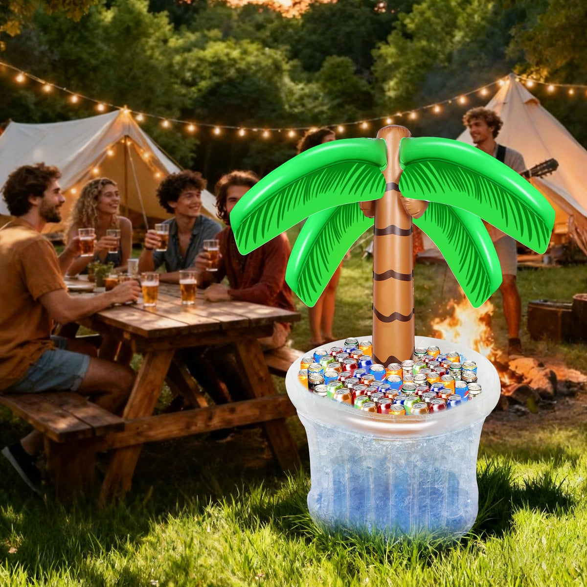 Zcaukya palm tree cooler offers easy setup for quick entertaining