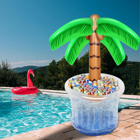 Zcaukya palm tree cooler supports multiple drinks boosting party flow