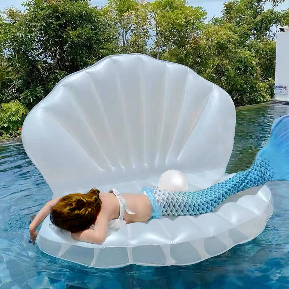 Zcaukya portable inflating seashell storage for easy packing