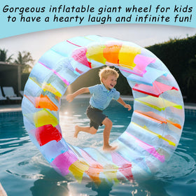 Zcaukya water wheel in pool or beach settings offers versatile summertime fun