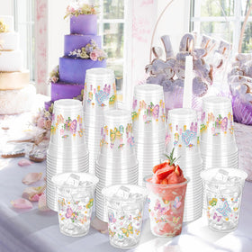 ZCPTZ 12oz disposable cups butterfly for convenient refreshments.