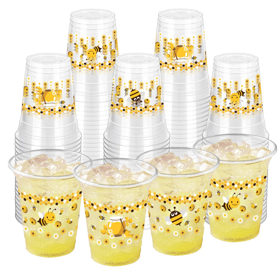 ZCPTZ bee-theme 12oz cup for cold drinks at parties.