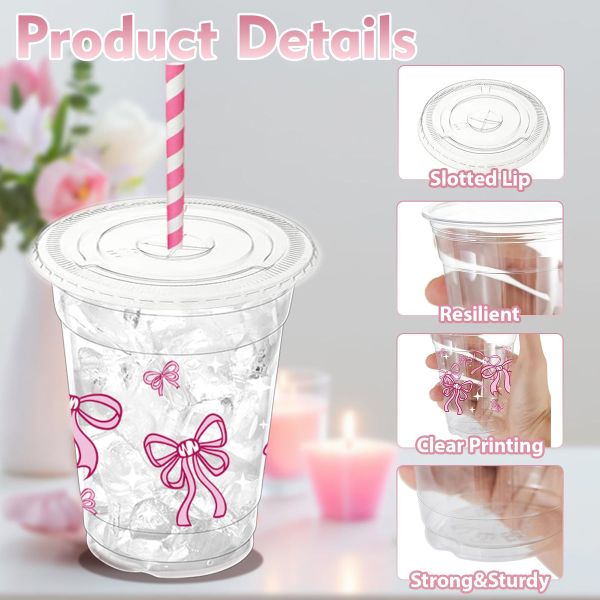 Disposable cups by ZCPTZ simplify party prep and cleanup.