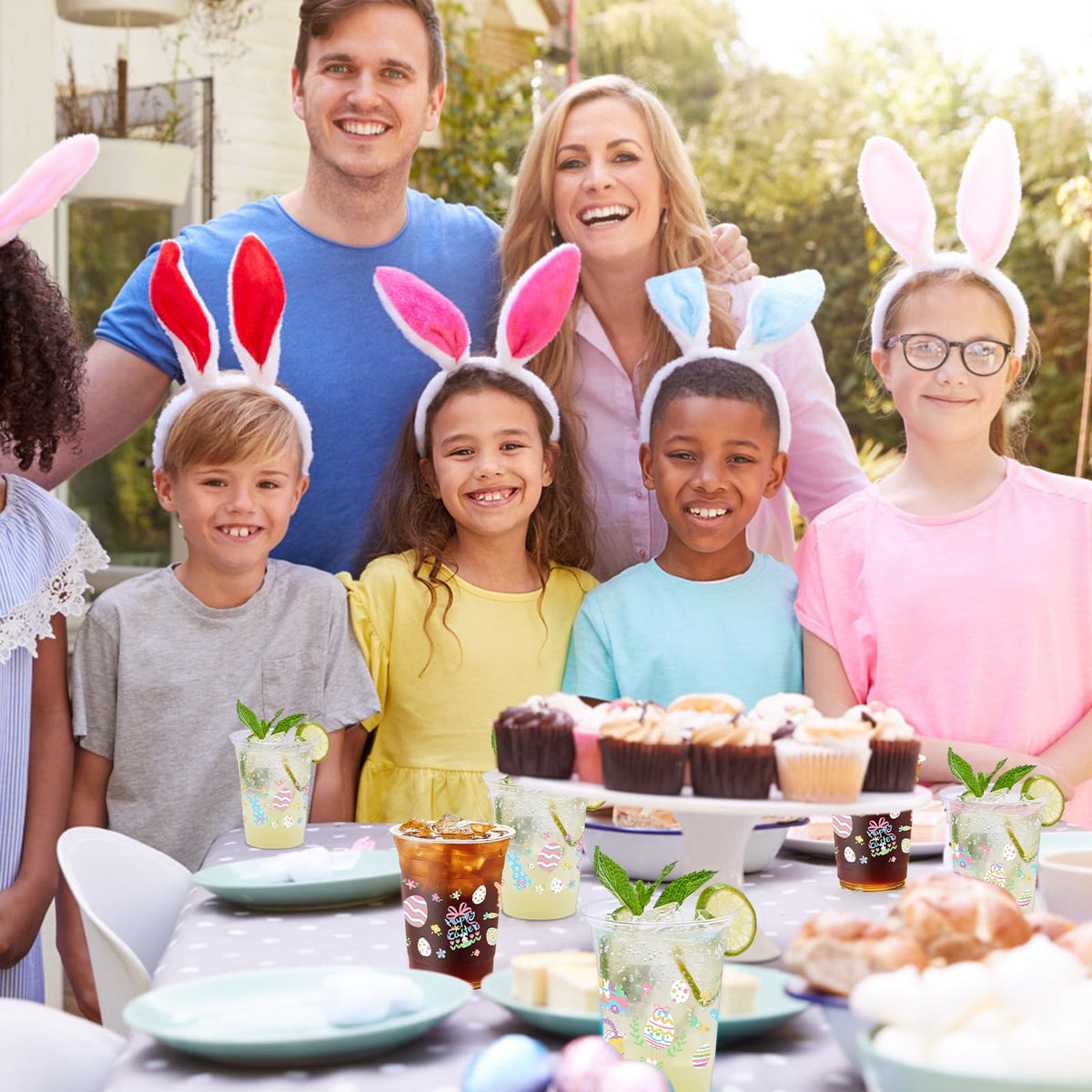 ZCPTZ Easter occasion cups 12oz clear, versatile for spring events.