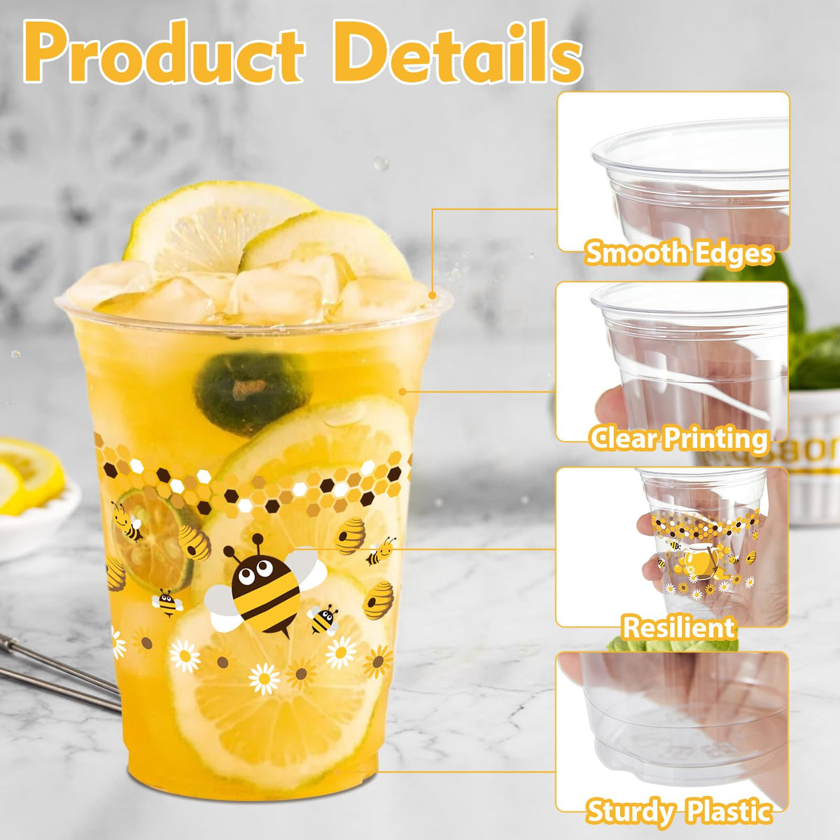 ZCPTZ party cup with bee motif, ideal for birthdays.