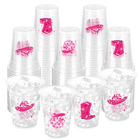 ZCPTZ pink cowgirl disco cups 12oz add festive Western flair for celebrations.