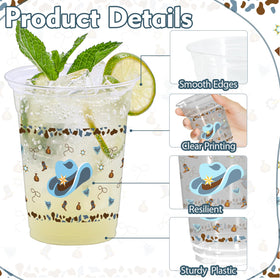 ZCPTZ 12oz blue clear cow print cup adds retro flair