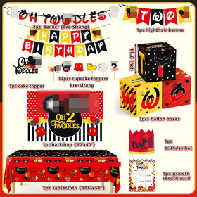 ZDHOOKAN balloon arch kit creates a festive centerpiece for a 2nd birthday party.