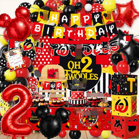 ZDHOOKAN Oh Twodles banner enhances 2nd birthday decor for photos.