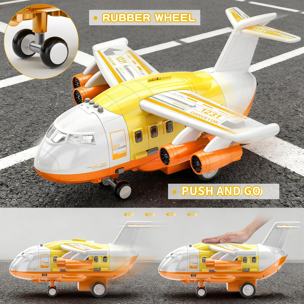 ZDRKWSM airplane toy mist spray adds realistic takeoff ambience.