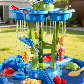 Easy assembly image emphasizing quick setup of the ZDRKWSM water table.