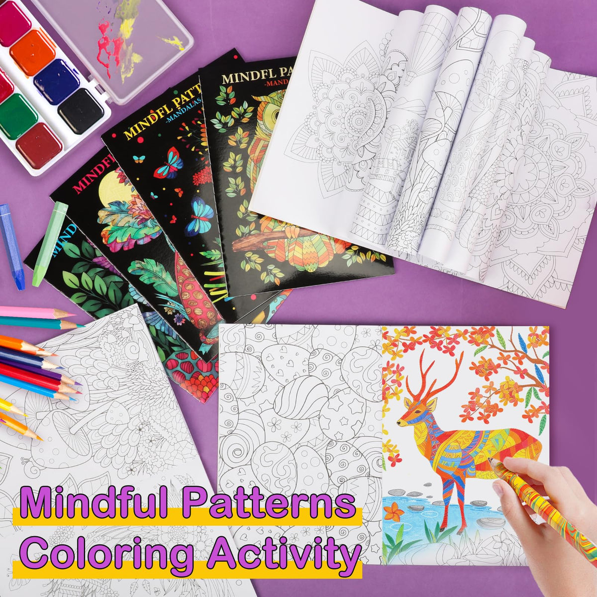 Zealor tiny mandala activity books help improve focus while coloring.